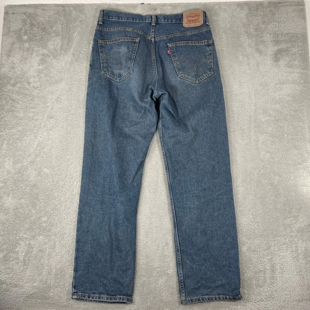 Levi's 550 Relaxed Fit Jeans Mens 34x32 Blue Denim Workwear Tapered Leg